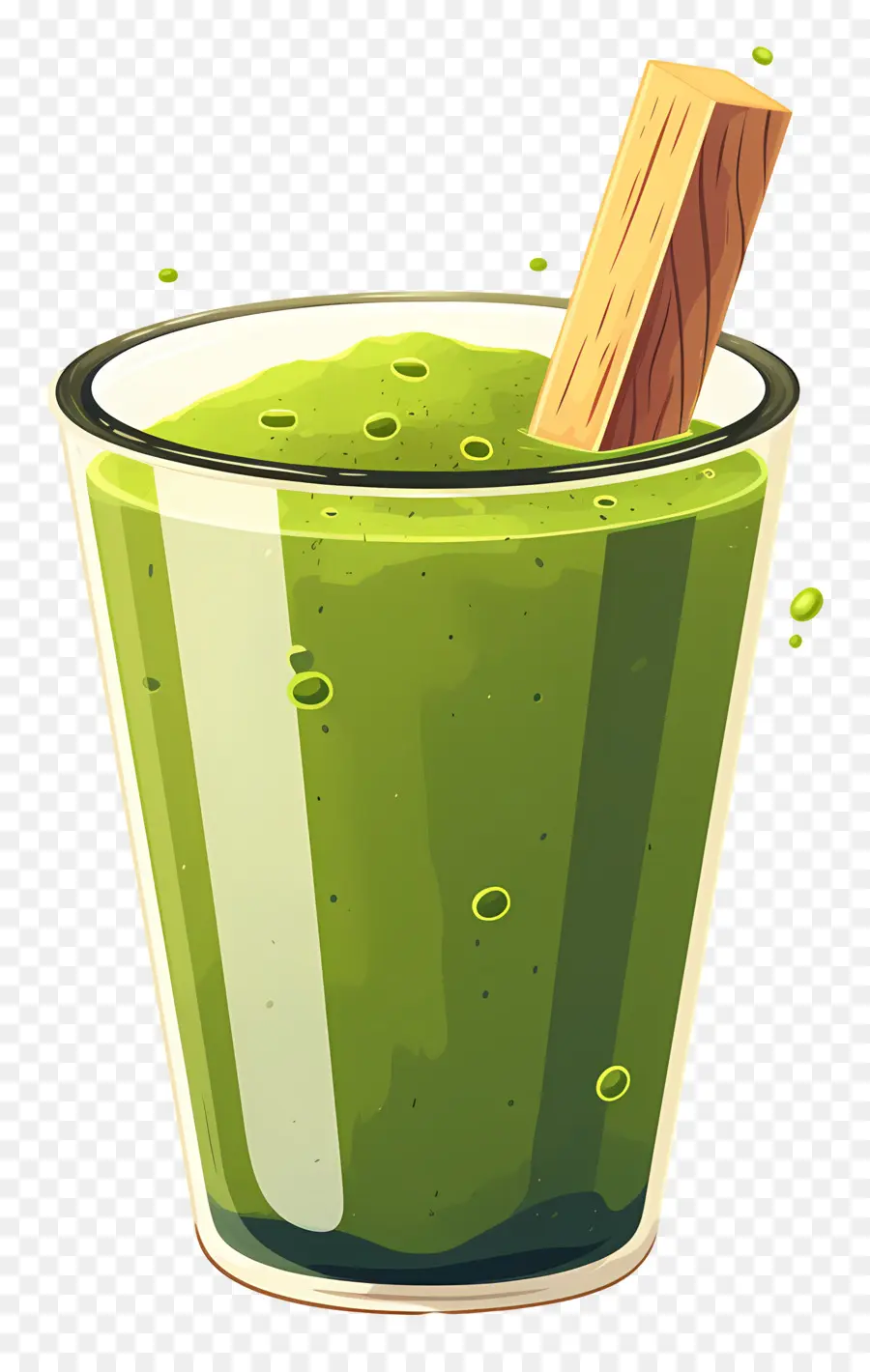 Matcha Sütlü Çay，Yeşil Smoothie PNG