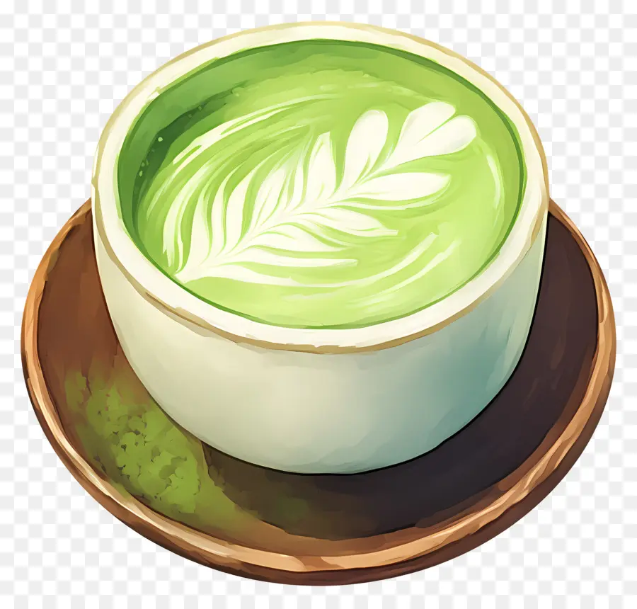 Matcha Sütlü Çay，Matcha Latte PNG