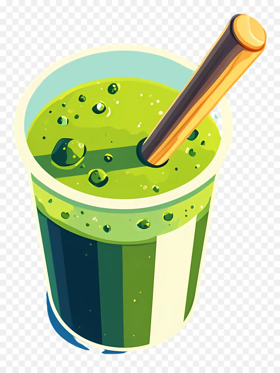 Matcha Sütlü Çay，Yeşil Smoothie PNG