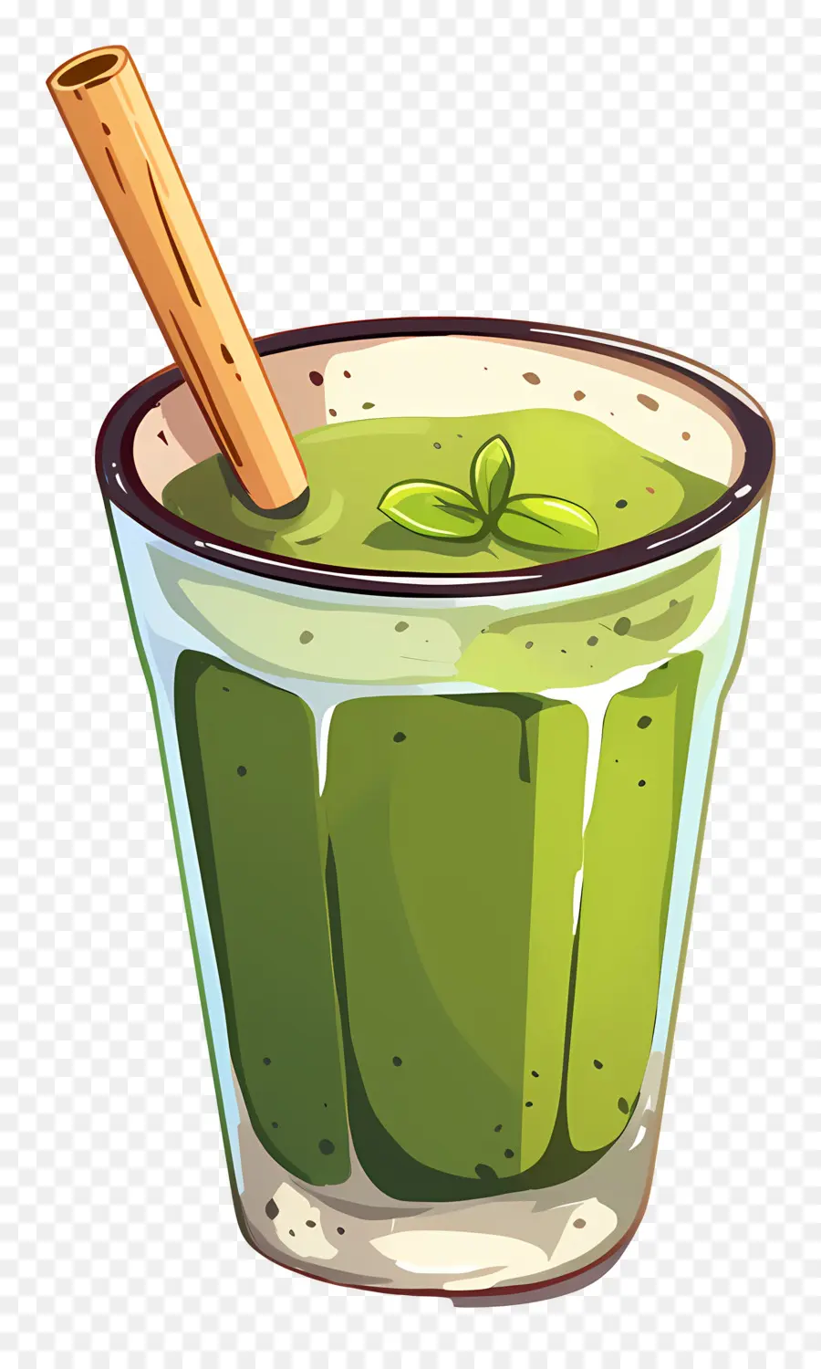 Matcha Sütlü Çay，Yeşil Smoothie PNG