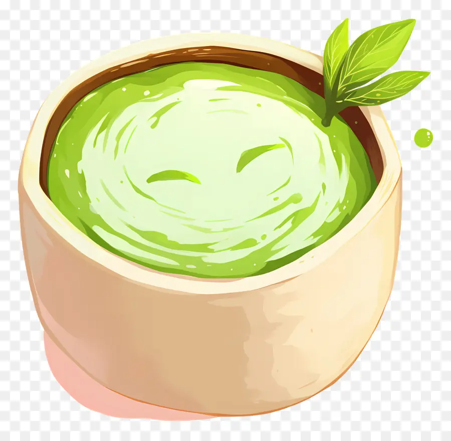 Matcha Sütlü Çay，Yeşil çay PNG