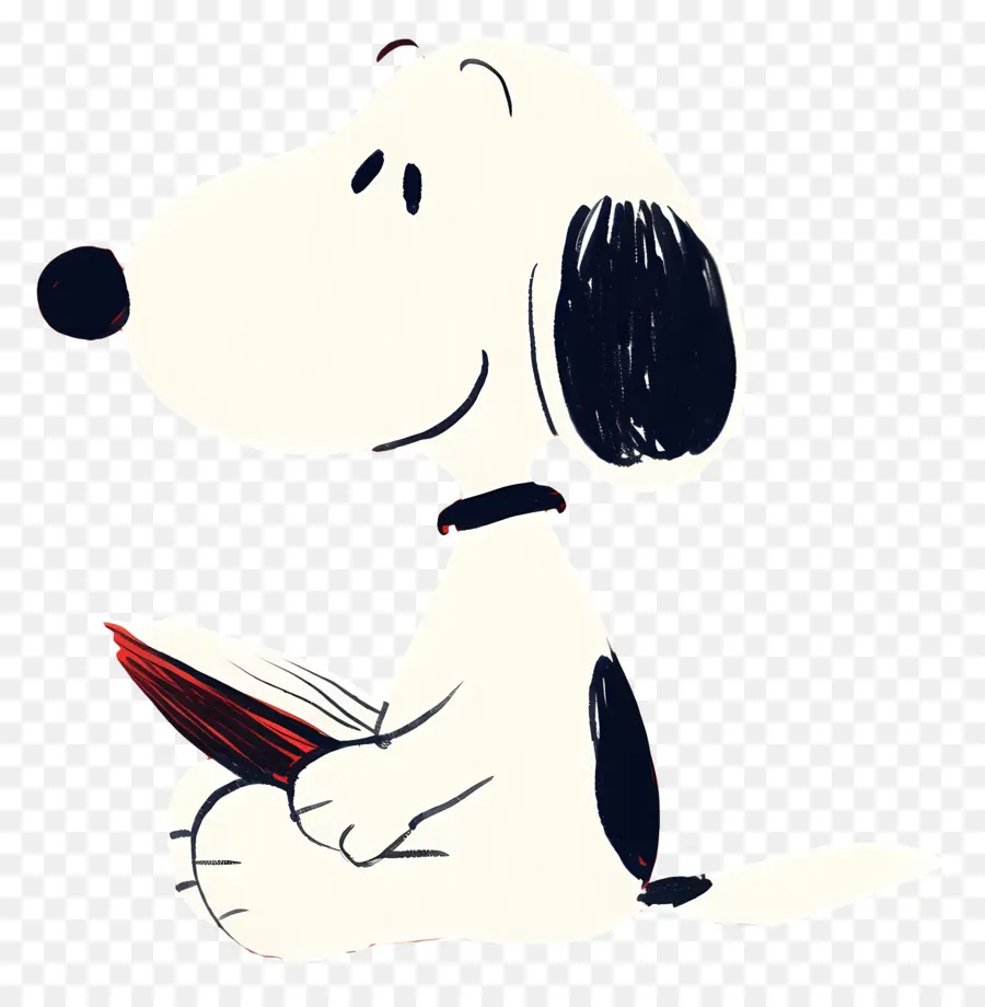 Snoopy'nin Okuma Kitabı，Kitap Ile Karikatür Köpek PNG