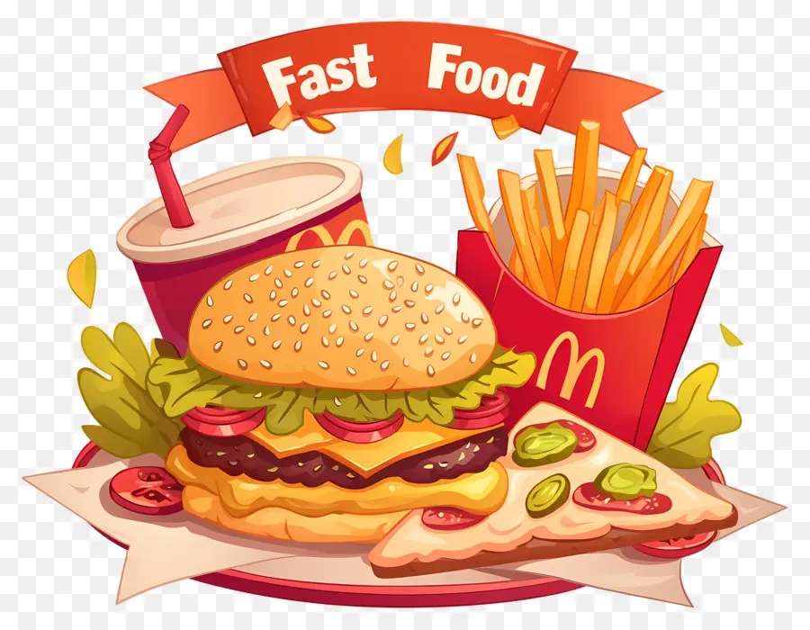 Ulusal Fast Food Günü，Burger Ve Patates Kızartması PNG