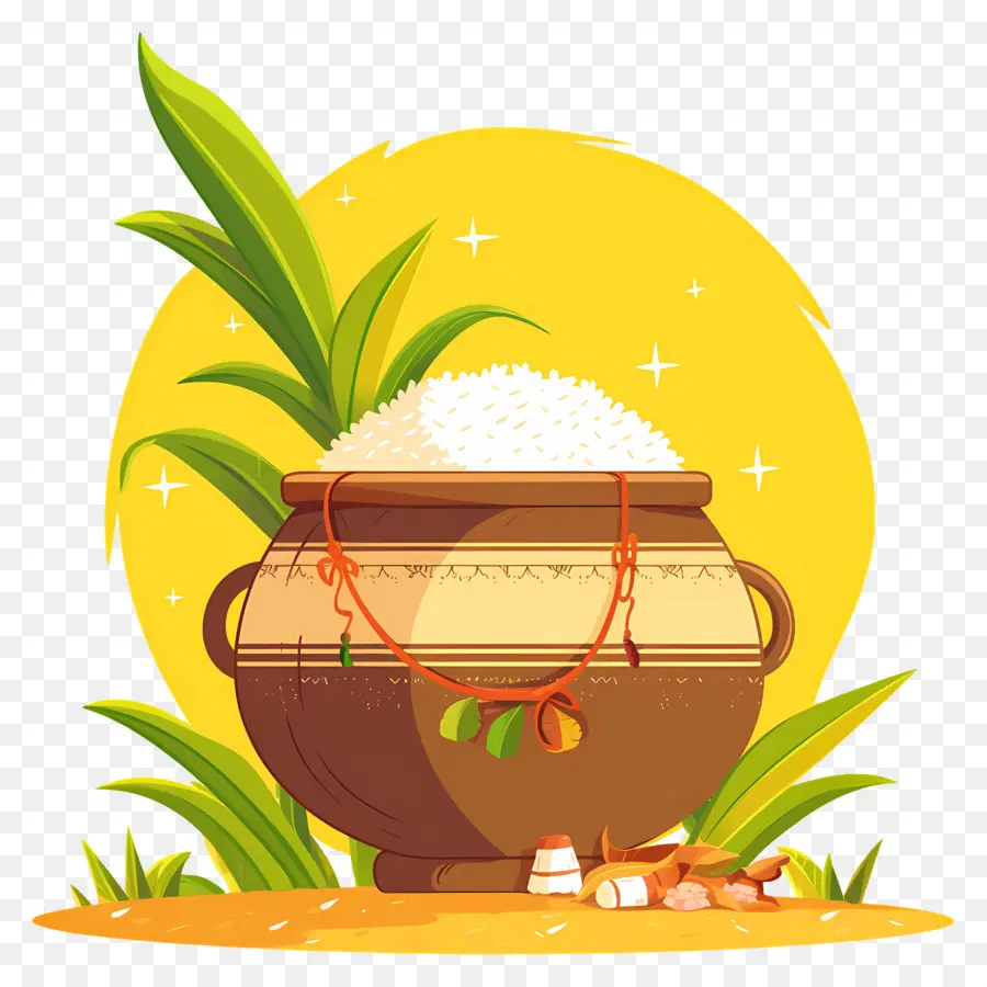 Pongal Saksı，Pirinç Tenceresi PNG