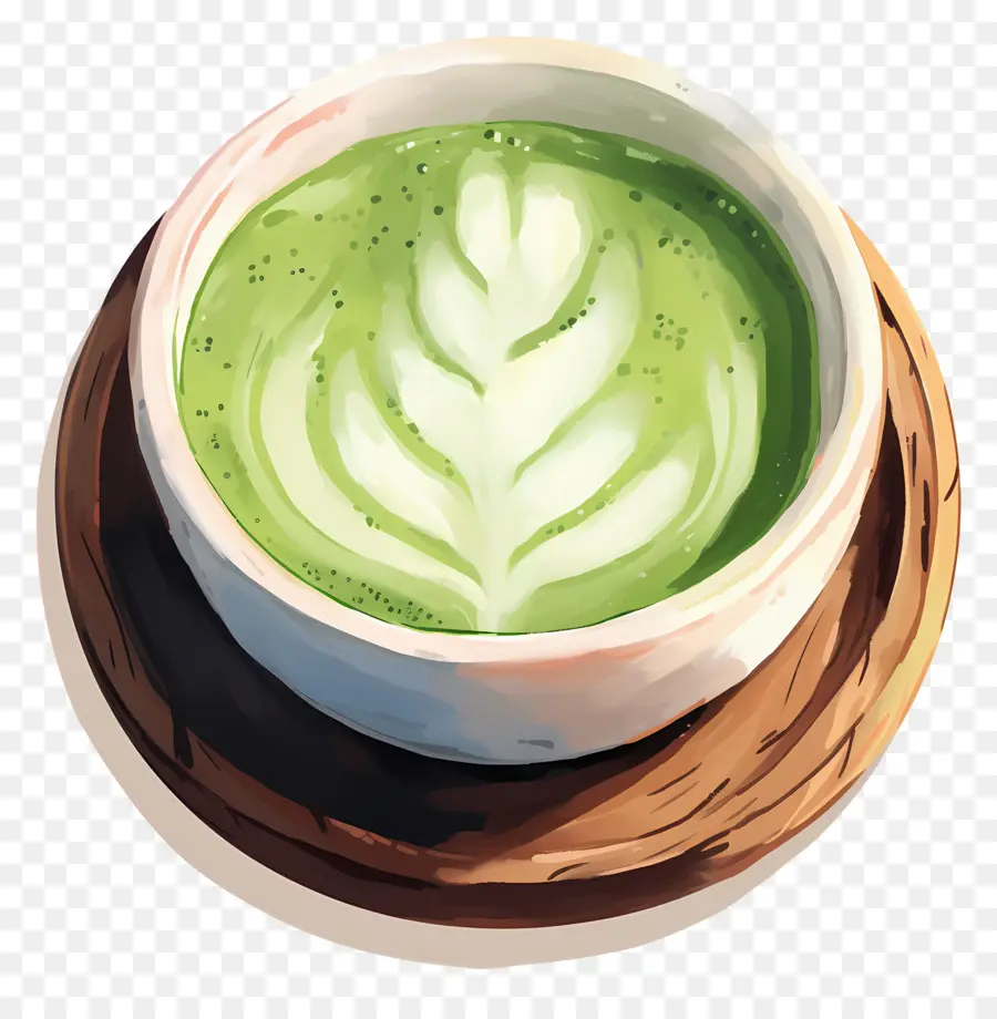 Matcha Sütlü Çay，Matcha Latte PNG