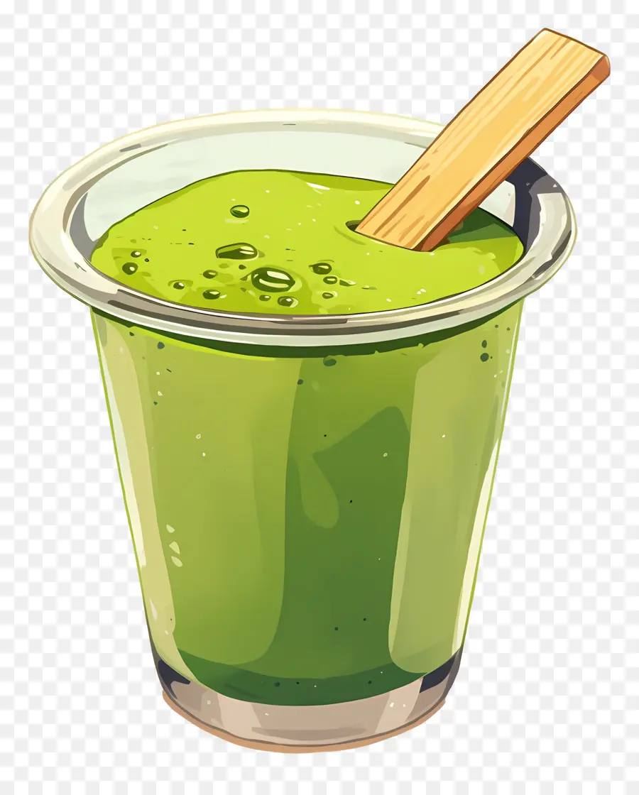 Matcha Sütlü Çay，Yeşil Smoothie PNG