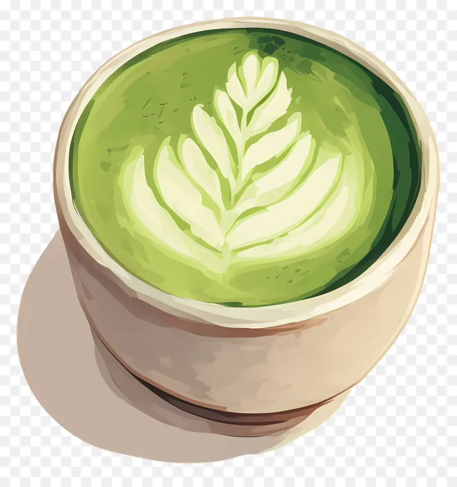 Matcha Sütlü Çay，Matcha Latte PNG