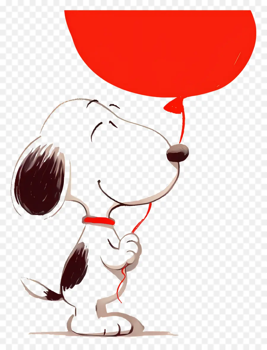 Snoopy Balon Tutuyor，Köpek PNG