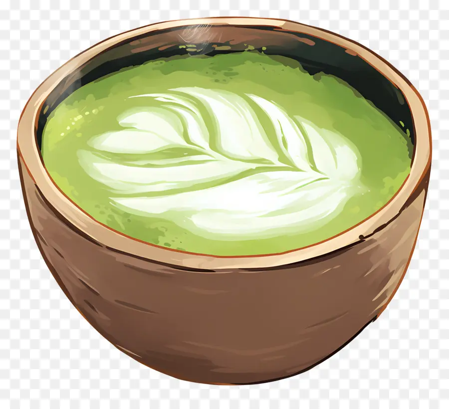 Matcha Sütlü Çay，Yeşil Matcha PNG