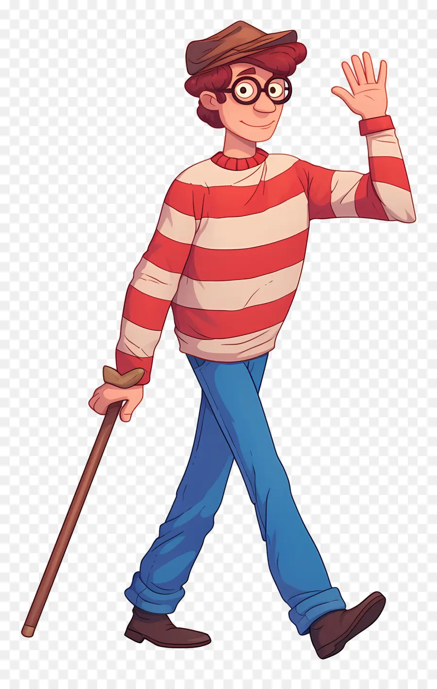 Waldo，Çizgili Gömlek Karakteri PNG