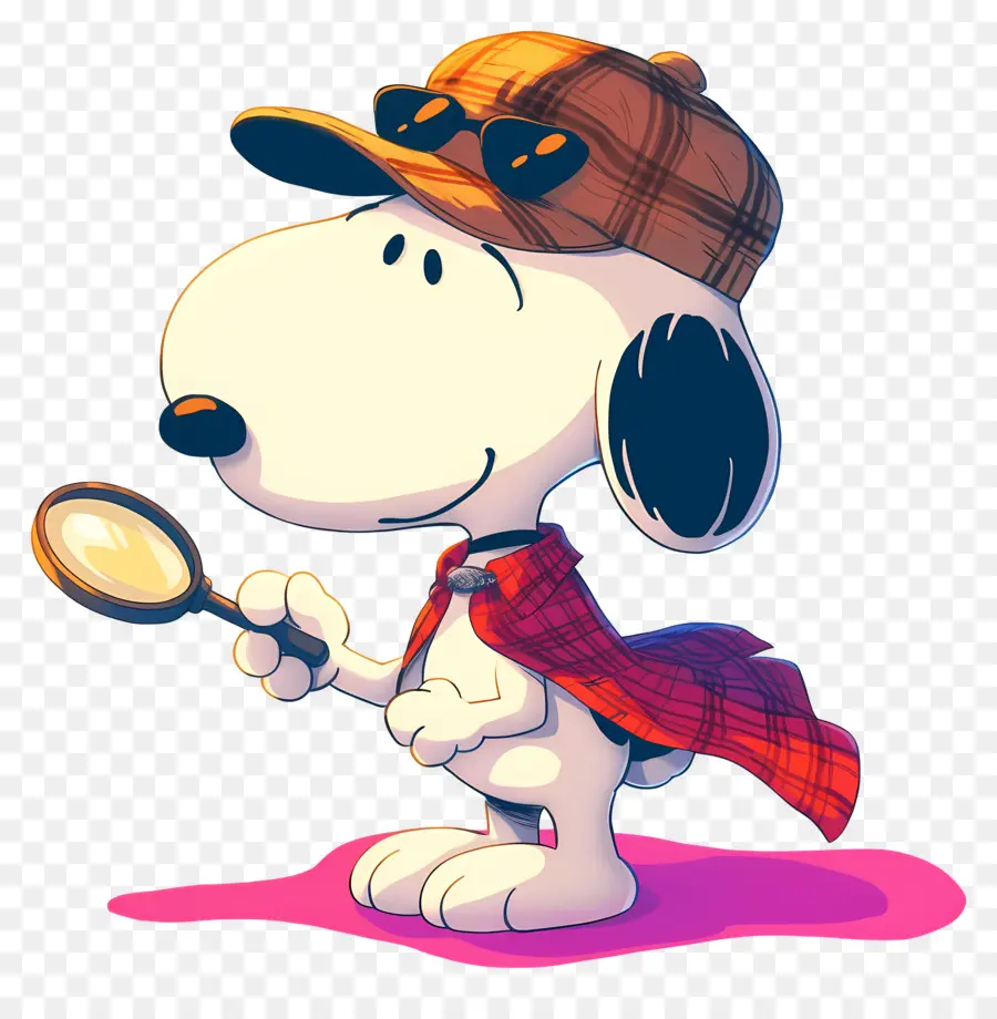 Snoopy'i Seviyorum，Büyüteçli Köpek PNG