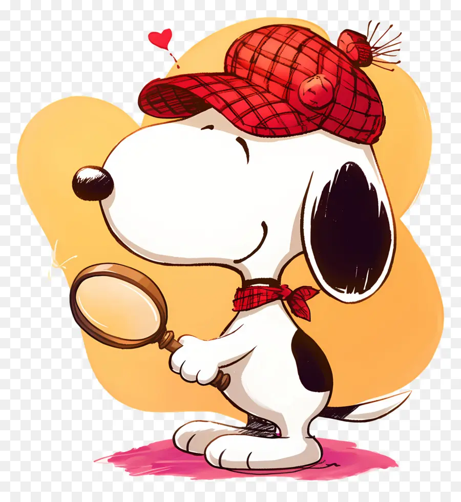 Snoopy'i Seviyorum，Büyüteç Ve Güneş Gözlüğü Ile Köpek PNG