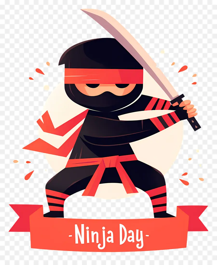 Ninja Günü，Kılıçlı Ninja PNG