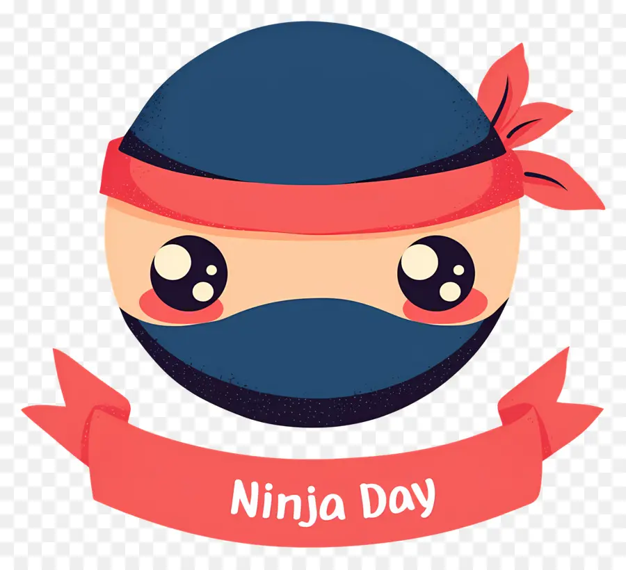 Ninja Günü，Kafa Bantlı Ninja Yüzü PNG