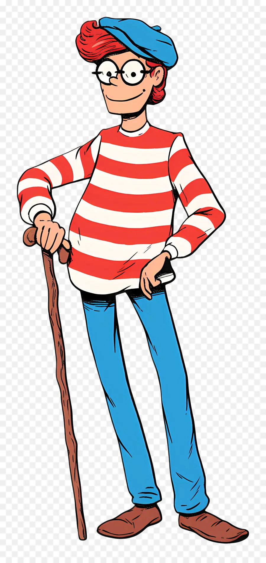 Waldo，Çizgili Gömlek Karakteri PNG