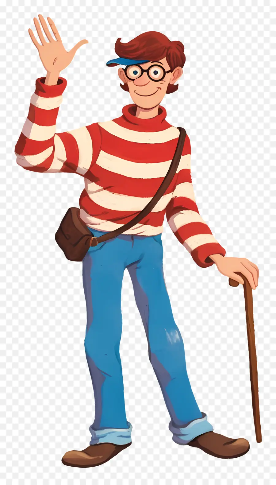 Waldo，Çizgili Gömlek Karakteri PNG