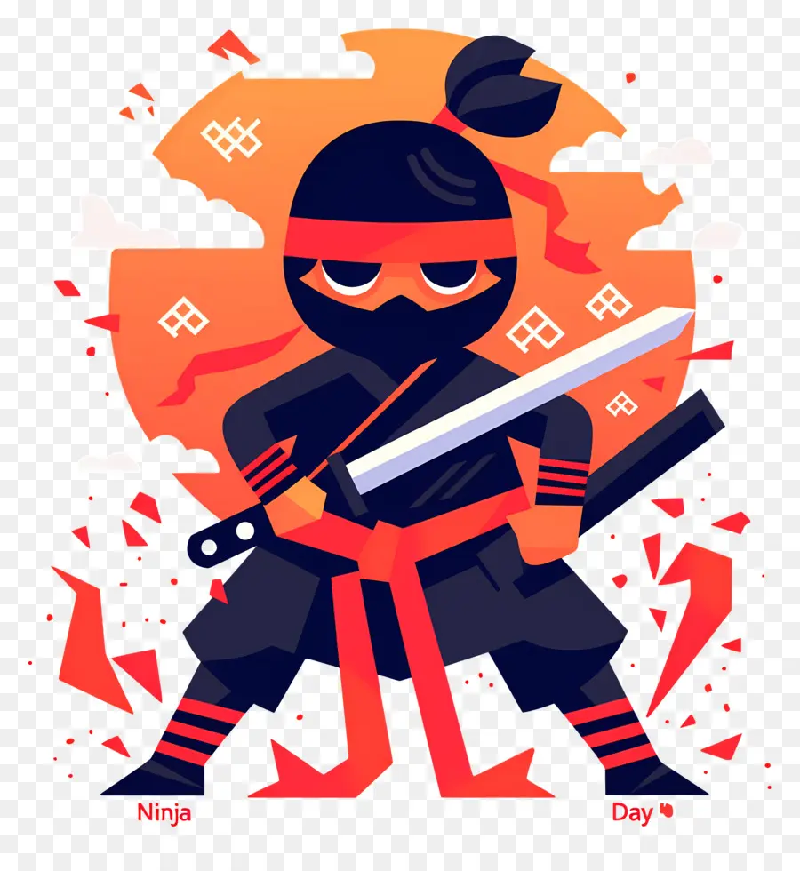 Ninja Günü，Kılıçlı Ninja PNG