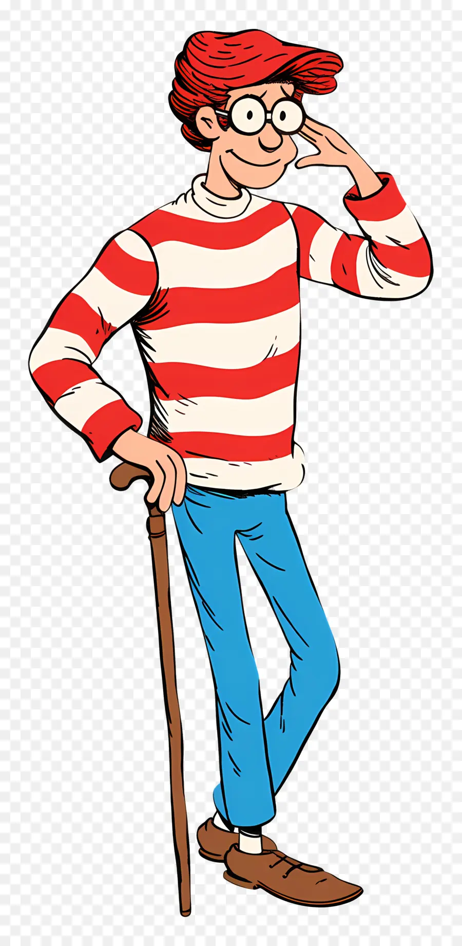 Waldo，Çizgili Gömlek Karakteri PNG