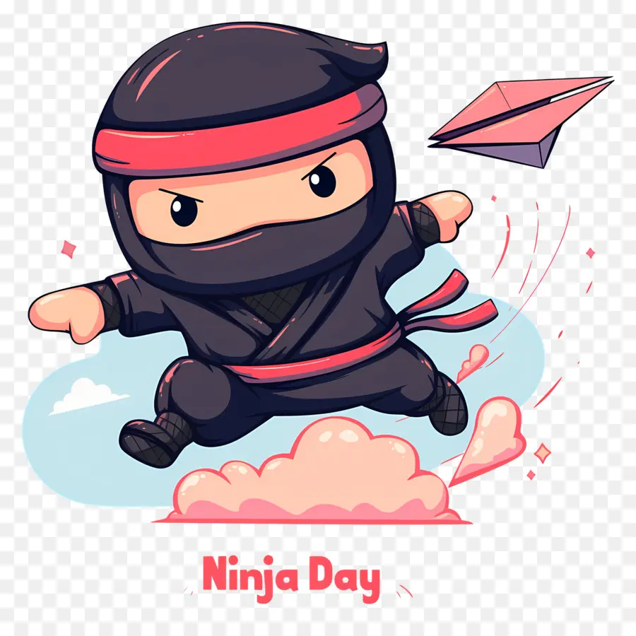 Ninja Günü，Kağıt Uçaklı Ninja PNG