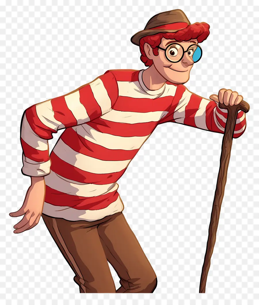 Waldo，Çizgili Gömlek Karakteri PNG