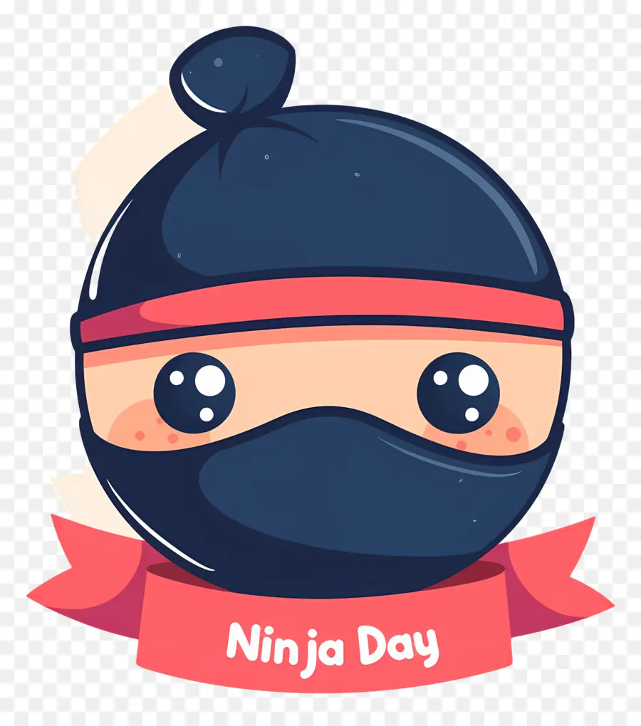 Ninja Günü，Kafa Bantlı Ninja Yüzü PNG