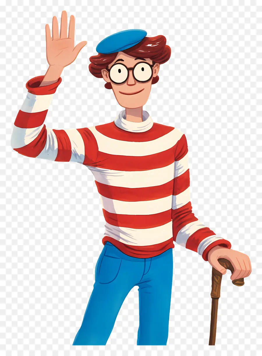 Waldo，Çizgili Gömlek Karakteri PNG