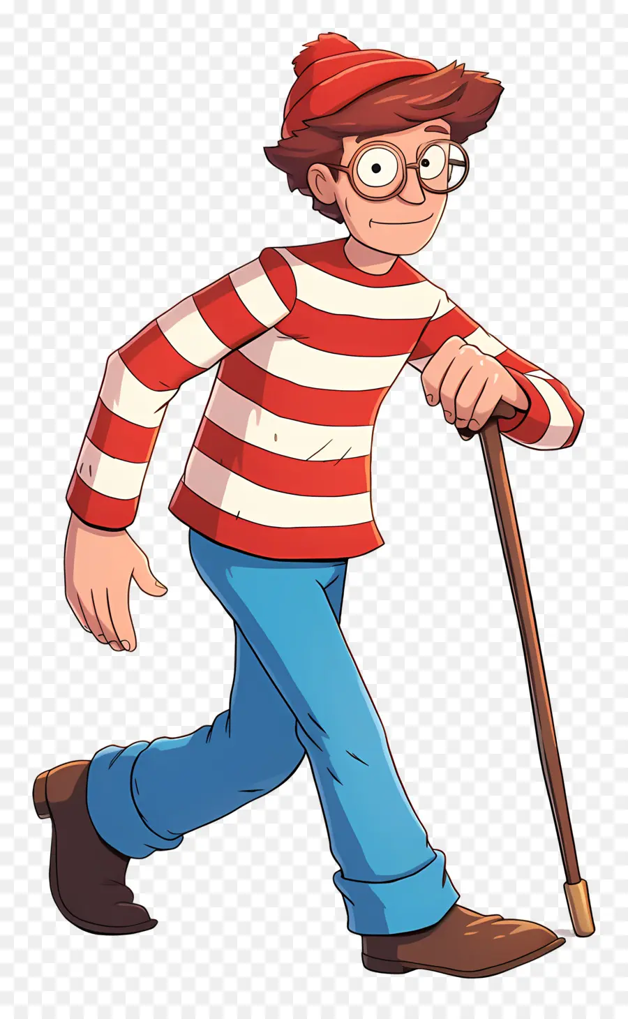 Waldo，Çizgili Gömlek Karakteri PNG