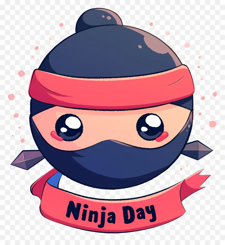 Ninja Günü，Chibi Ninja Yüzü PNG