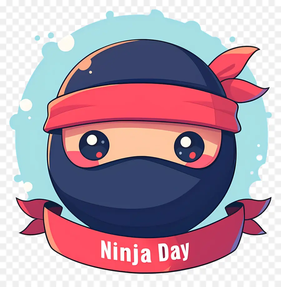 Ninja Günü，Kafa Bantlı Ninja Yüzü PNG