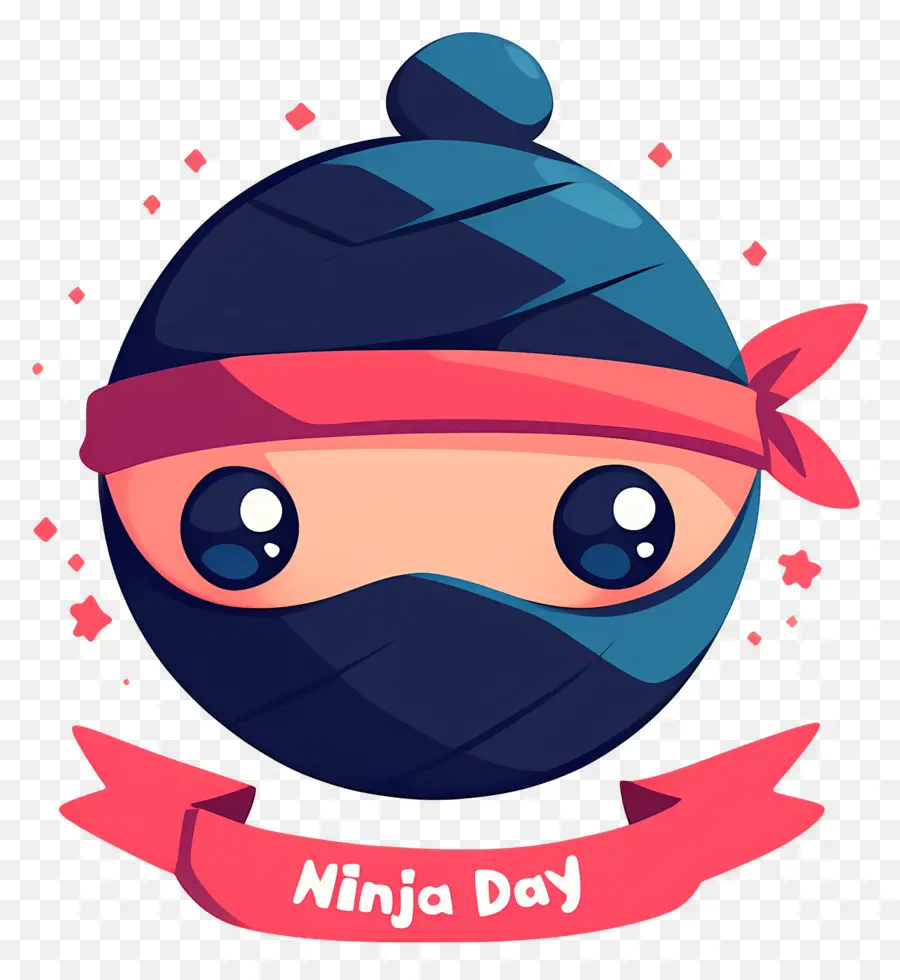 Ninja Günü，Sevimli Ninja Yüzü PNG