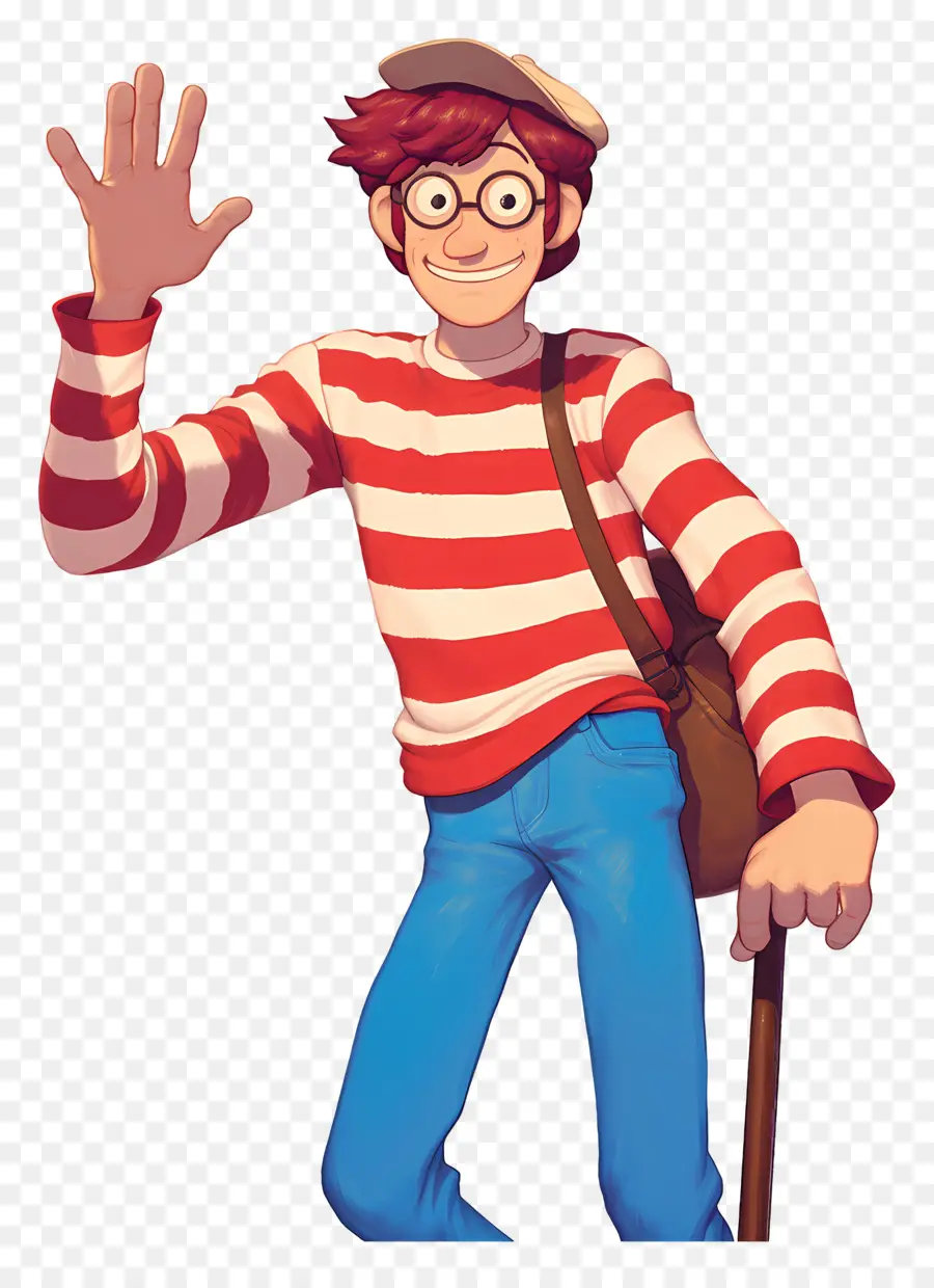 Waldo，Çizgili Gömlek Karakteri PNG