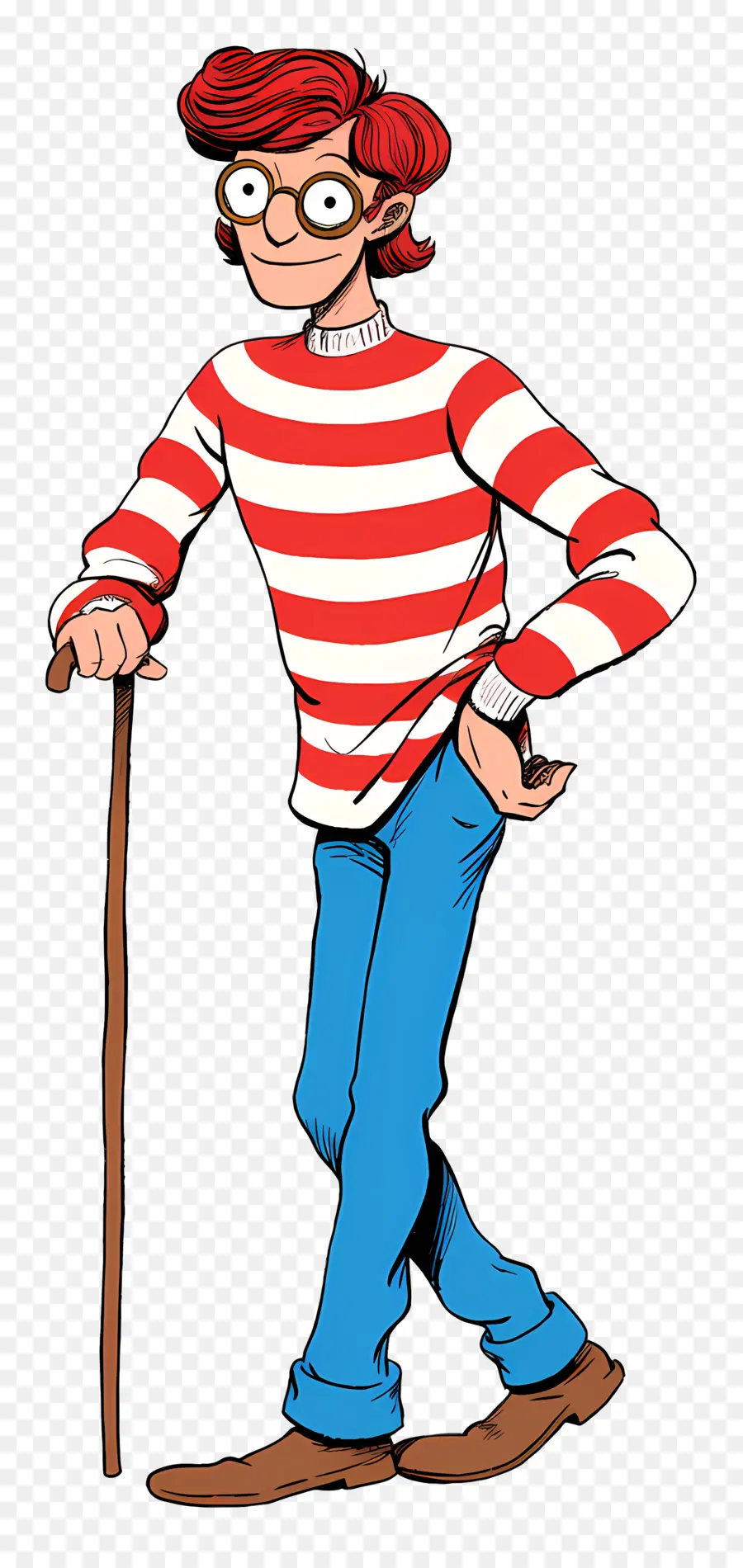 Waldo，Çizgili Gömlek Karakteri PNG