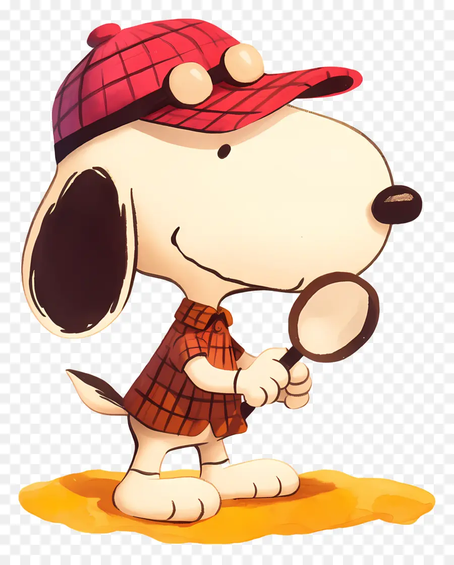 Snoopy'i Seviyorum，Büyüteçli Köpek PNG