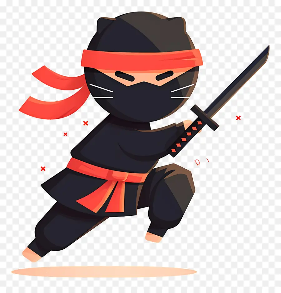 Ninja Günü，Kılıçlı Ninja Kedi PNG