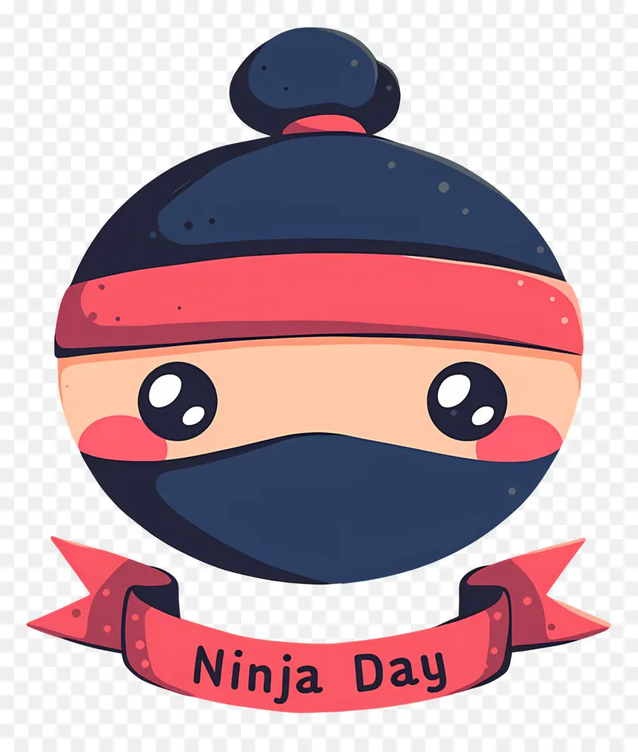 Ninja Günü，Chibi Ninja Yüzü PNG