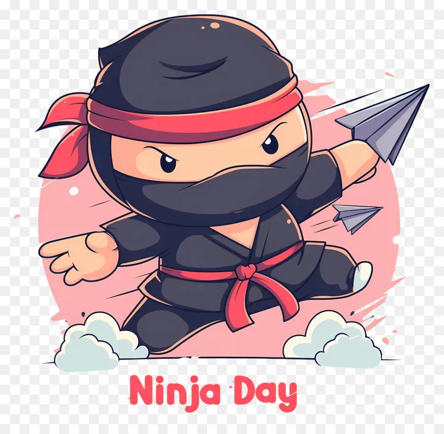 Ninja Günü，Kağıt Uçaklı Ninja PNG