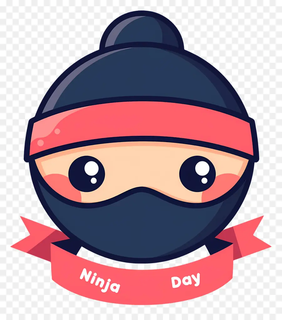 Ninja Günü，Sevimli Ninja Yüzü PNG