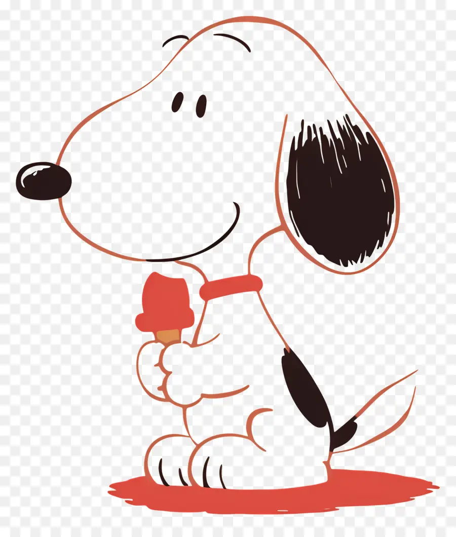 Snoopy Dondurma Yiyor，Buzlu şeker Ile Karikatür Köpek PNG