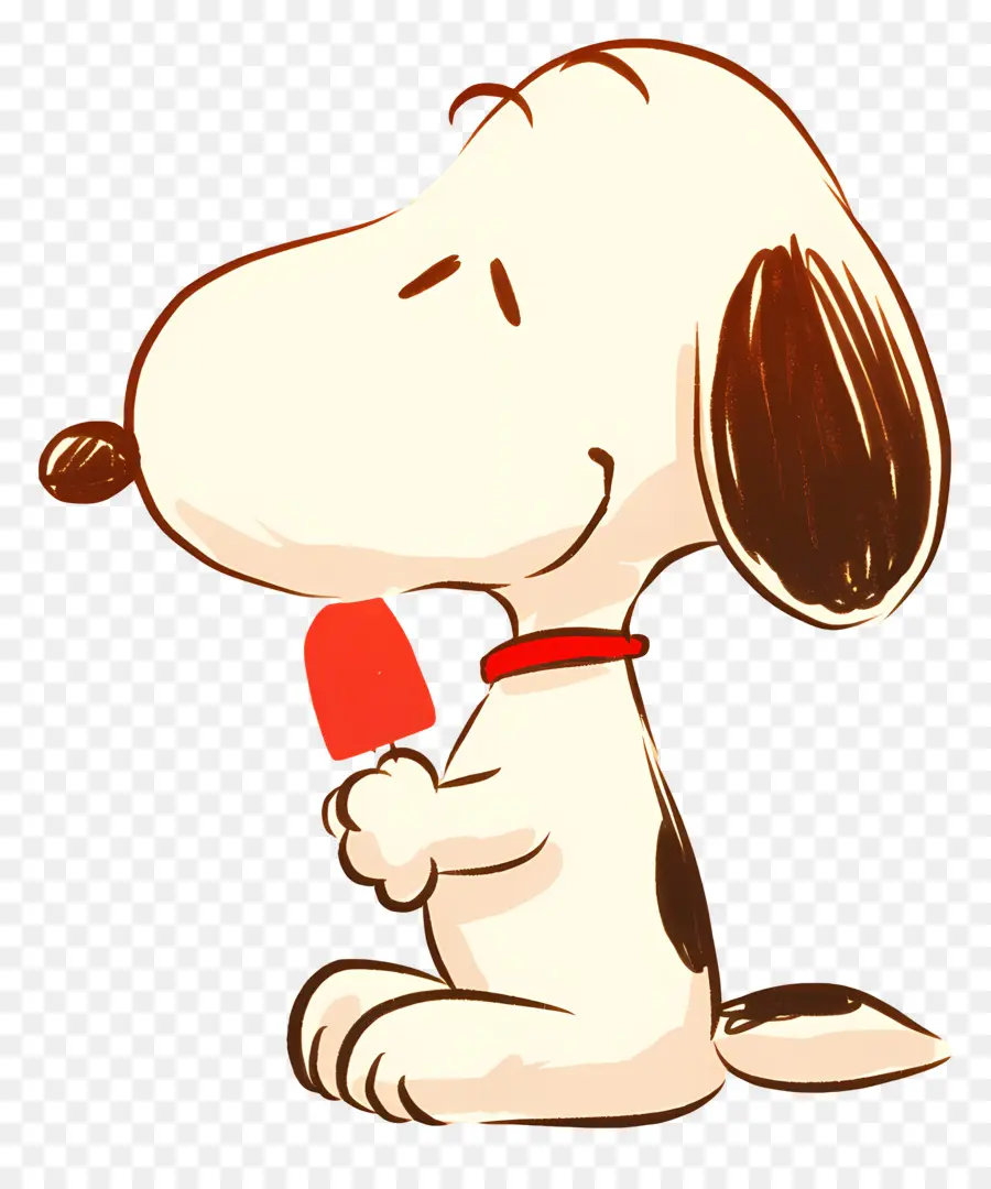 Snoopy Dondurma Yiyor，Buzlu şeker Ile Karikatür Köpek PNG