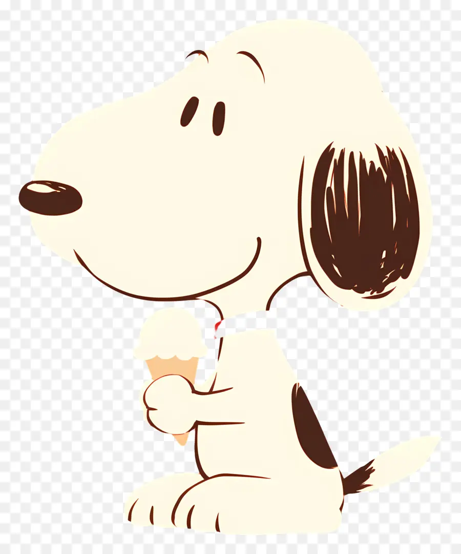 Snoopy Dondurma Yiyor，Buzlu şeker Ile Karikatür Köpek PNG