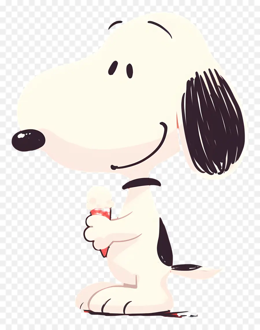 Snoopy Dondurma Yiyor，Buzlu şeker Ile Karikatür Köpek PNG