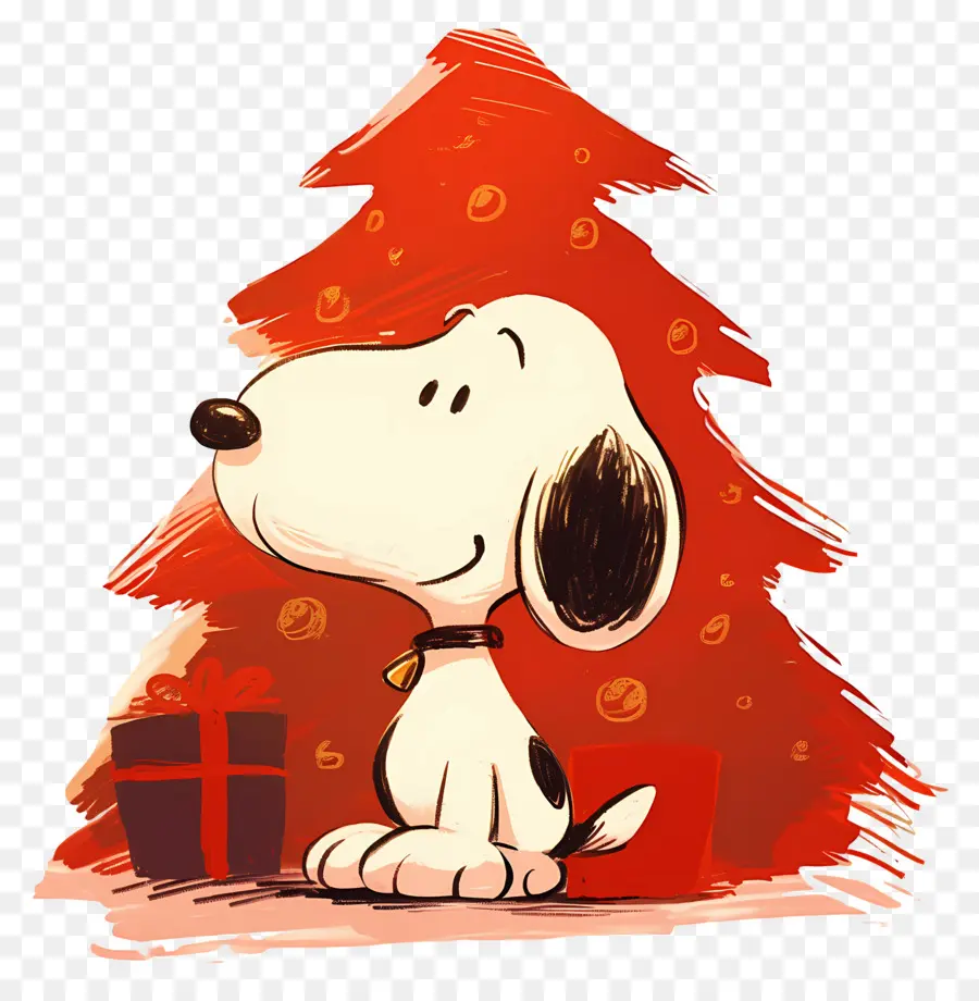 Snoopy，Noel Ağacı Ile Karikatür Köpek PNG