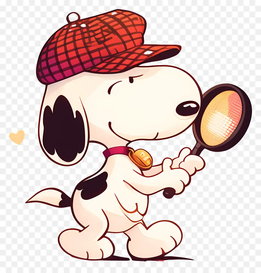 Snoopy'i Seviyorum，Büyüteçli Köpek PNG