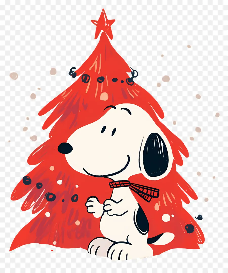 Snoopy，Noel Ağacı Ile Karikatür Köpek PNG