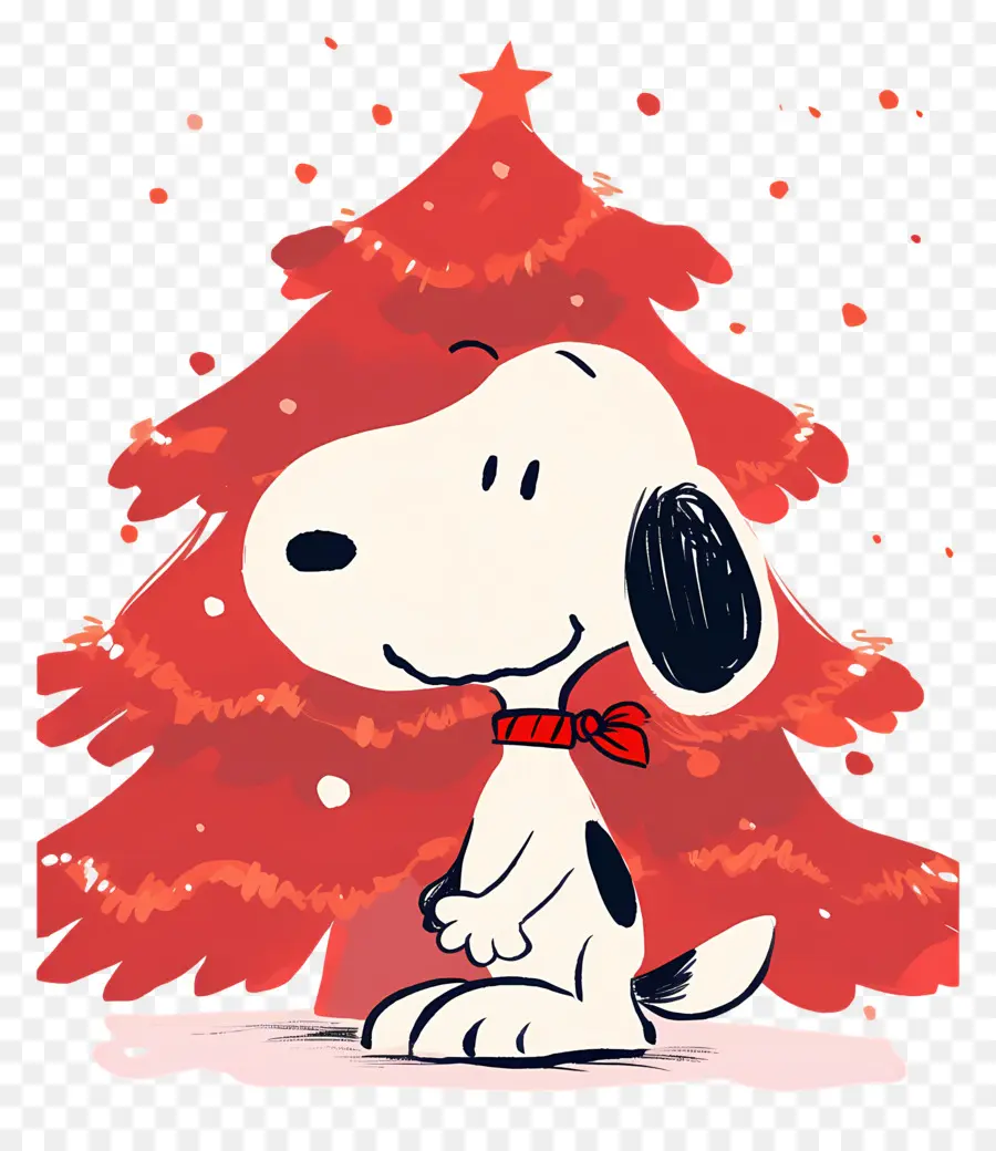 Snoopy，Noel Ağacı Ile Karikatür Köpek PNG