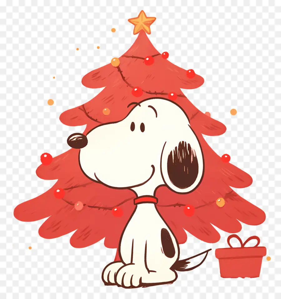 Snoopy，Noel Ağacı Ile Karikatür Köpek PNG