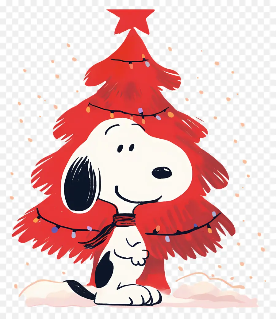 Snoopy，Noel Ağacı Ile Karikatür Köpek PNG