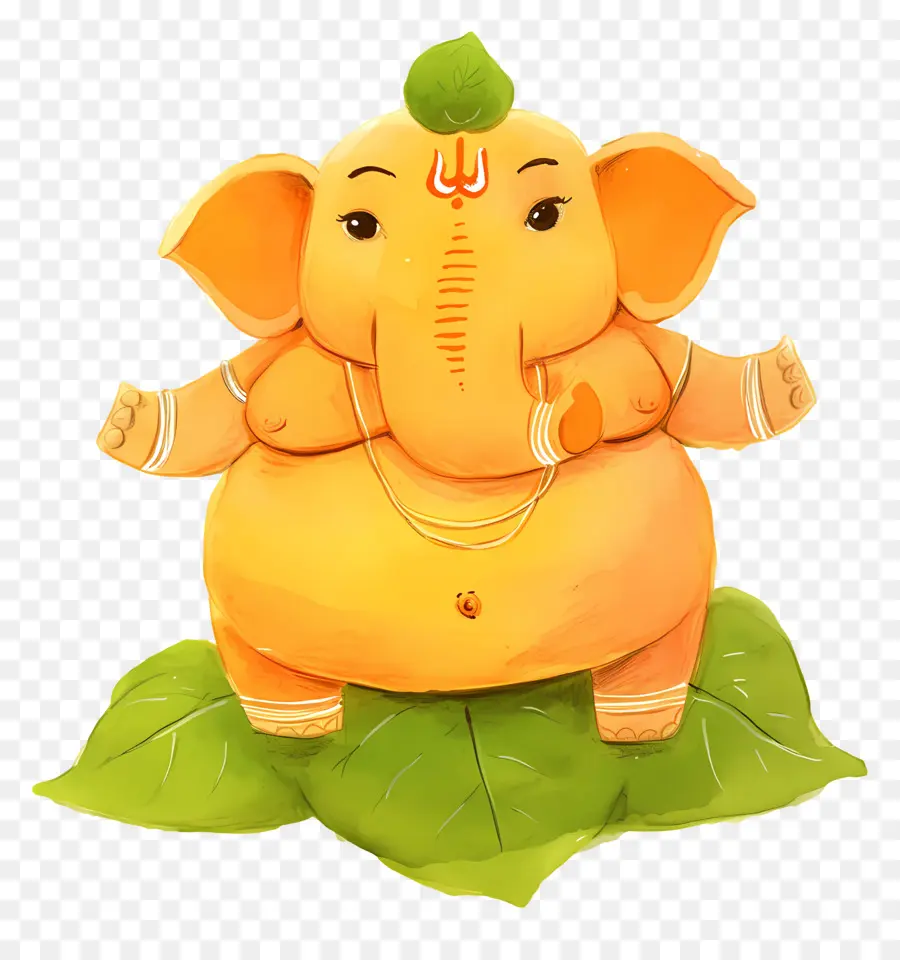 Ganesha Chaturthi，Yaprak Ganesha PNG