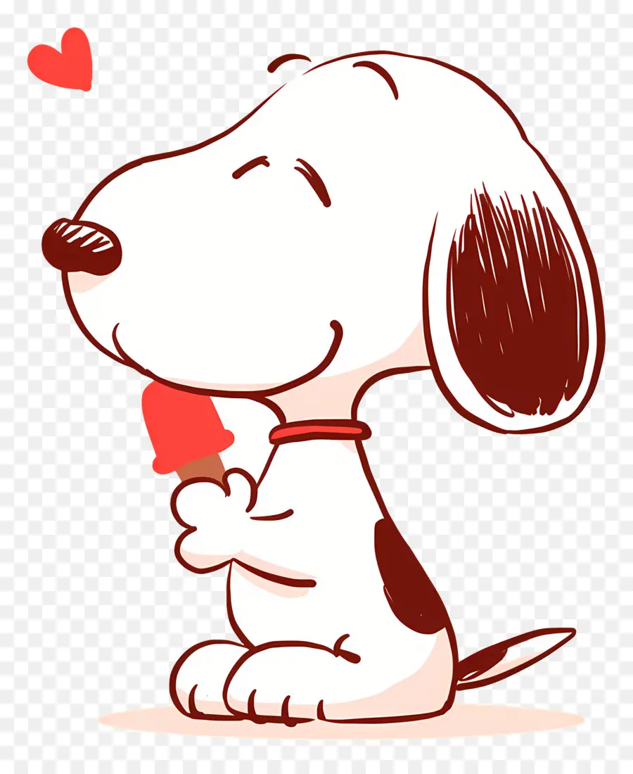 Snoopy Dondurma Yiyor，Dondurma Ile Karikatür Köpek PNG