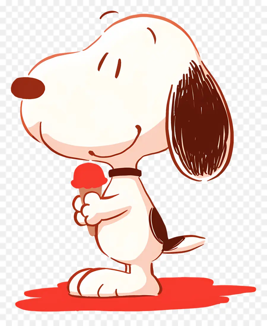 Snoopy Dondurma Yiyor，Buzlu şeker Ile Karikatür Köpek PNG